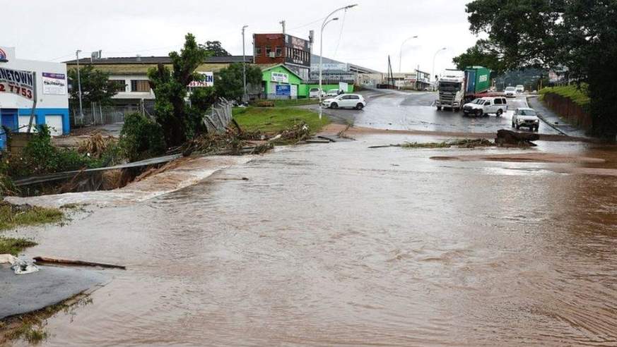 heavy rains and flooding in eastern South Africa